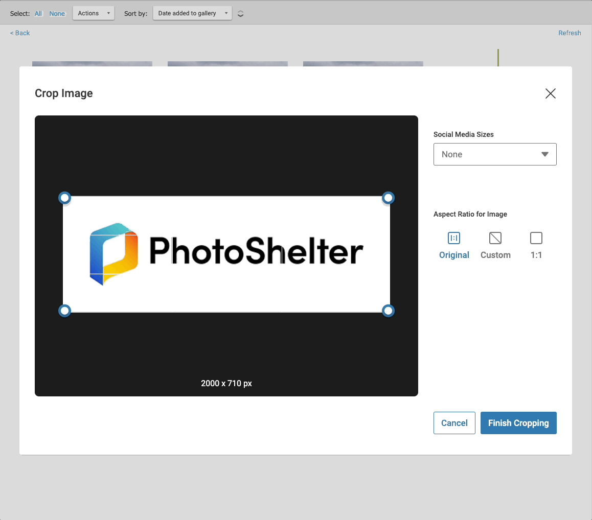 Cropping Images on Download – PhotoShelter for Brands Support Center